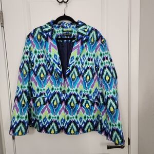 Jones New York Vibrant Patterned Blazer